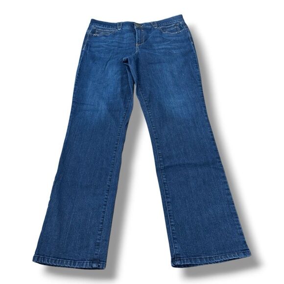 Democracy “Ab"solution Booty Lift Straight Leg Indigo Jeans Women’s Size 14 - Picture 2 of 15